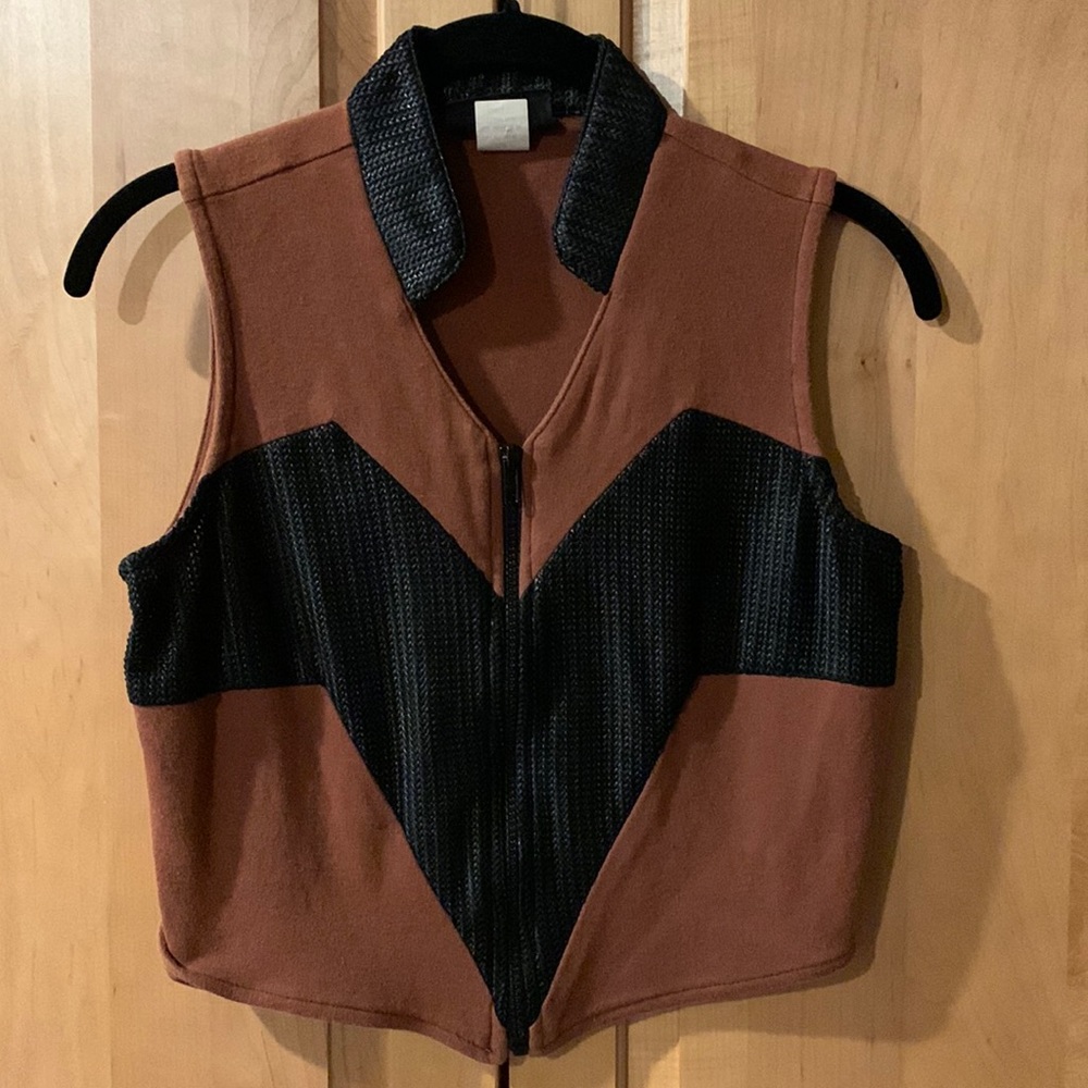 Vintage zip up crop top